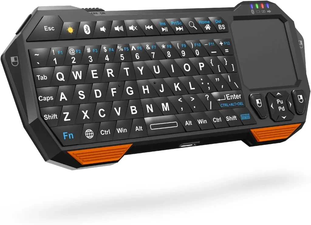Full size wireless keyboard with touchpad